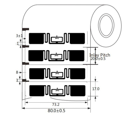 RFID Label Tags Lifetime More Than 10 Years 43*18mm Or Customized 20% To 95% Humidity