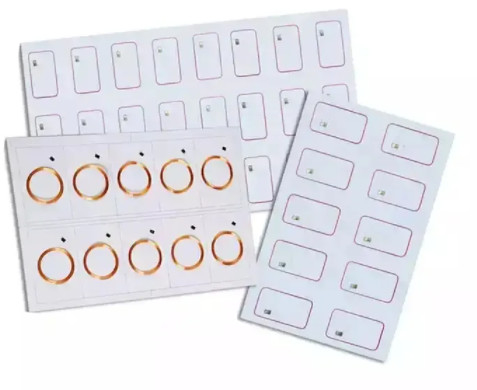 13.56MHz NFC Inlay Sheet TAG 213 , 215 Inlay Dry NFC Antenna RFID PVC Sheets for Cards