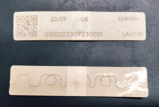 RFID Qr code printing laundry tag , 200 Times Washable Long Range UHF RFID Textile Laundry Tags For Laundry , RFID laundry tag