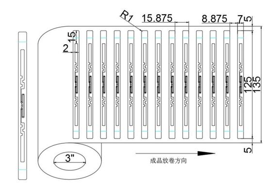 UHF RFID Library wet inlay LAB7125 with double side adhesive , RFID label , RFID tag