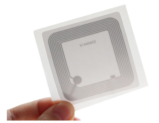 Label Coate Paper ISO15693 HF Library RFID Label Tags With Adhesive Back