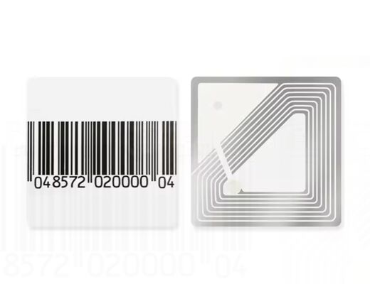 30*30mm Código de barras Adhesivo de seguridad 8.2Mhz EAS RF Etiqueta suave para sistemas EAS de supermercado