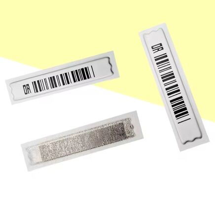 Tiras Antirrobo para Seguridad en Tiendas 58 KHz EAS, Etiquetas Blandas con Código de Barras, Pegatina de Alarma para Centro Comercial ASC+chip Material