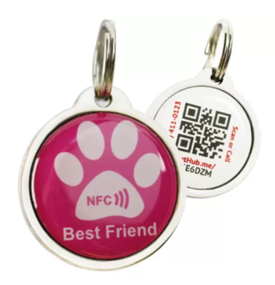 13.56MHZ Anti Perdida RFID etiqueta de mascota Código QR 213 Epoxy para perro gato, etiqueta de mascota RFID